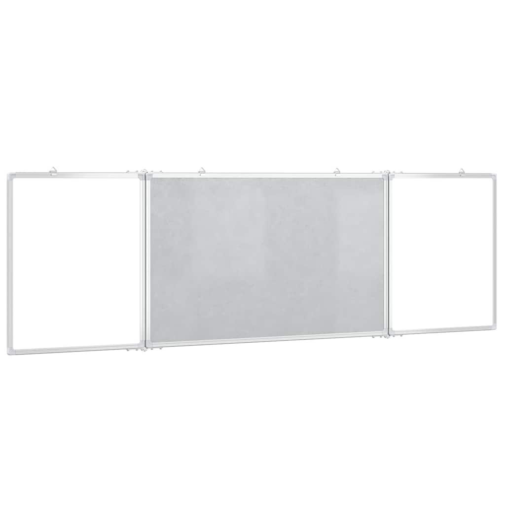 vidaXL Magnetisches Whiteboard Klappbar 200x60x1,7 cm Aluminium - Image 4