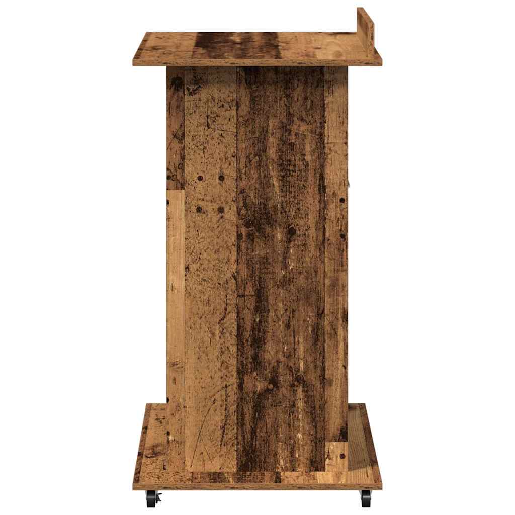 vidaXL Podium mit Schubladen Altholz 55 x 55 x 107 cm Holzwerkstoff - Image 6