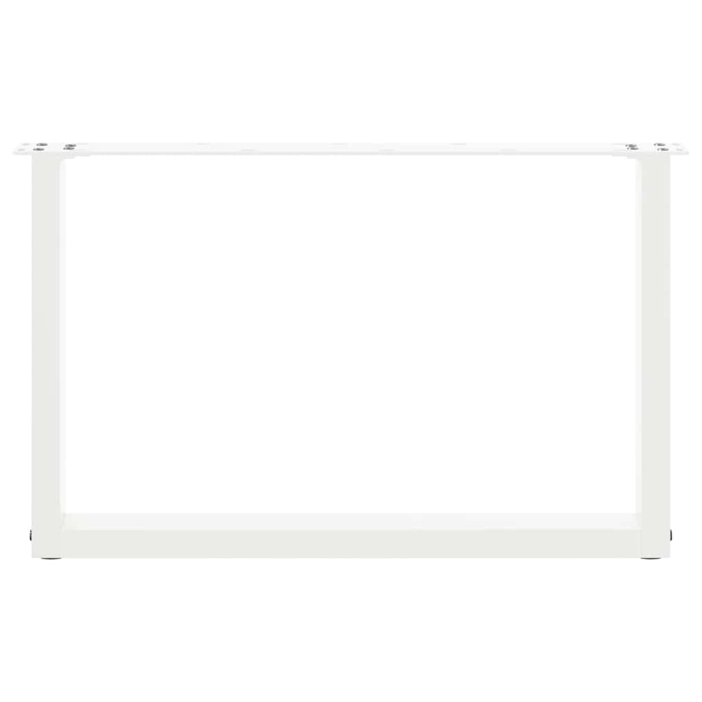 vidaXL Patas para mesa de centro en forma de U (2 unidades), color blanco, 70 x (42-43) cm, acero - Image 5
