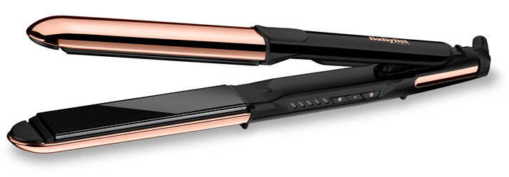 Babyliss St482e - Piastra Babyliss Straight & Curl Shine - 5 Temperature Fino A 235°c - Piastre Da 28 Mm In Vero Titanio