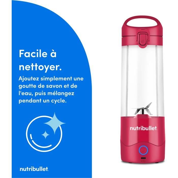 Frullatore Portatile - Nutribullet - Nbp003ma - 70w - 0,475l - Magenta - 1 Bottiglia Inclusa - Image 5