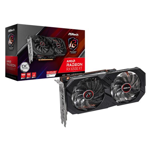 Asrock Phantom Gaming Rx 6500 Xt 4gb Oc Amd Radeon Rx 6500 Xt Gddr6 (asrock Phantom Gaming D Radeon Rx 6500)