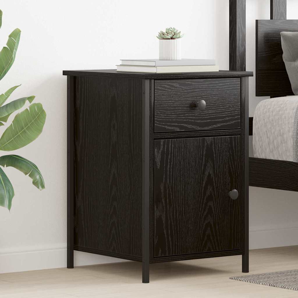 Armadio Da Notte Con Cassetto 2 Pcs Rovere Nero 40 X 42 X 60 cm