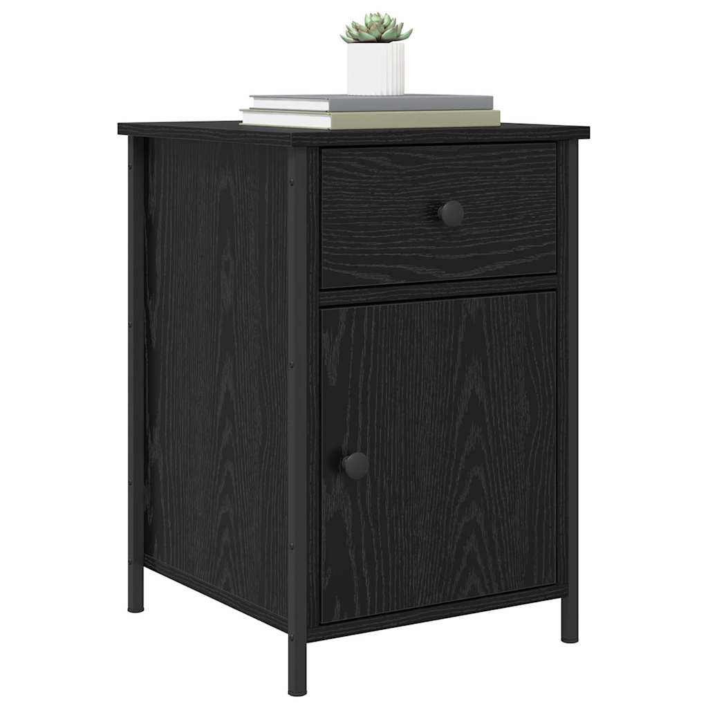 Armadio Da Notte Con Cassetto 2 Pcs Rovere Nero 40 X 42 X 60 cm - Image 3