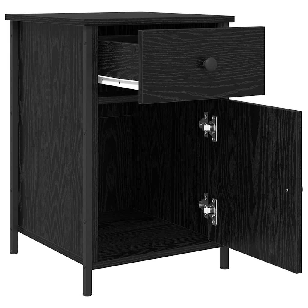 Armadio Da Notte Con Cassetto 2 Pcs Rovere Nero 40 X 42 X 60 cm - Image 6