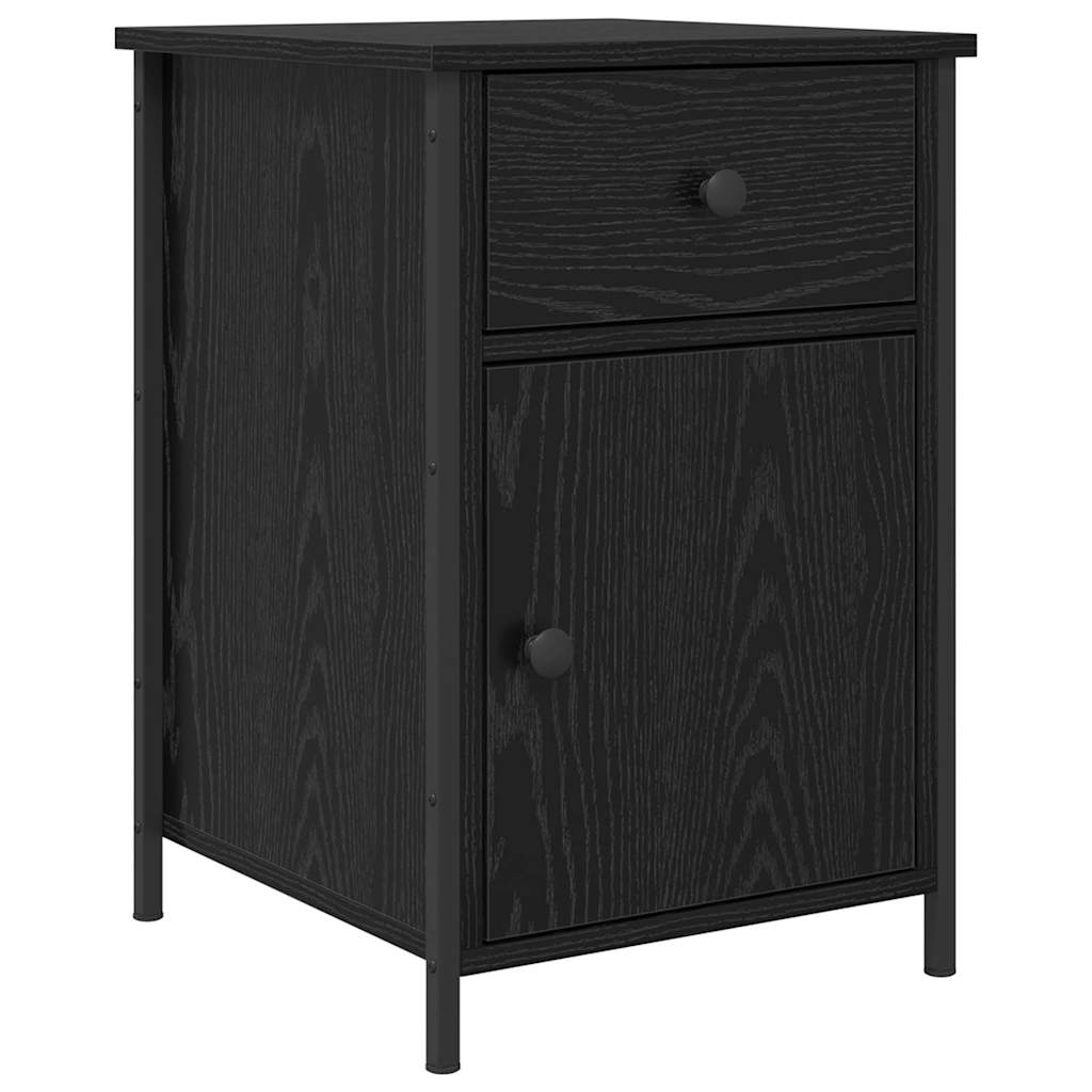 Armadio Da Notte Con Cassetto 2 Pcs Rovere Nero 40 X 42 X 60 cm - Image 5