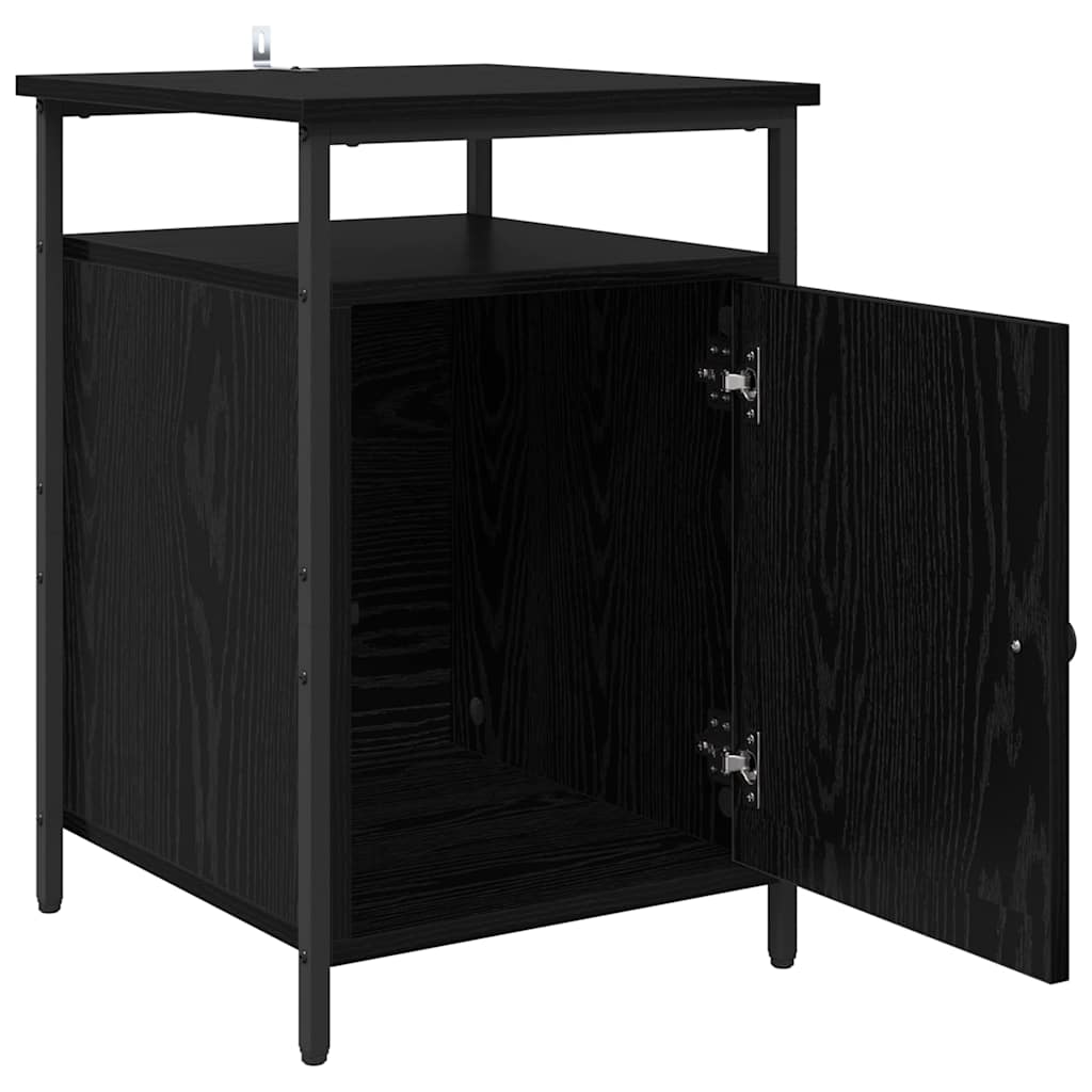 Armadio Da Notte Rovere Nero 40 X 42 X 60cm Legno Multistrato - Image 5