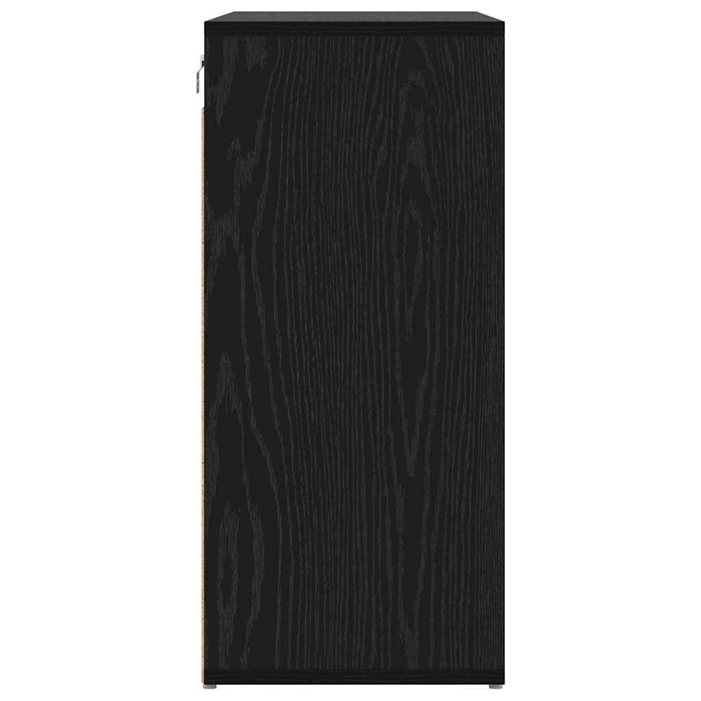 Mobile Per Scarpe Con Lo Scaffale Rovere Nero 77,5 X 30 X 67 cm - Image 6