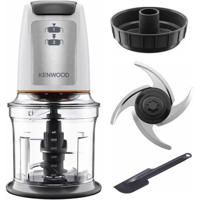 Kenwood Chp61.00wh - Mini Tritacarne 0,8l - 4 Lame In Acciaio Inox - 500w - Fondo Antiscivolo - Bianco