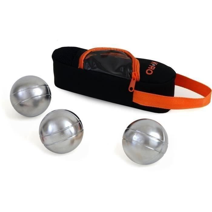K-Ro - Pétanque Triplette - 720g - Palline Spazzolate E Incise