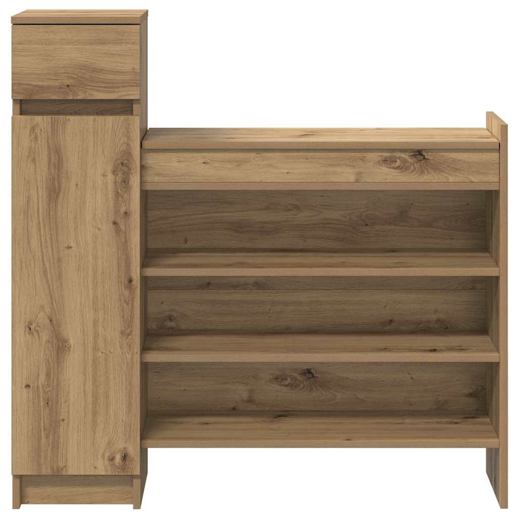 Scarpiera Con Cassetto Rovere Artigianale 100.5 X 28 X 100 cm - Image 6