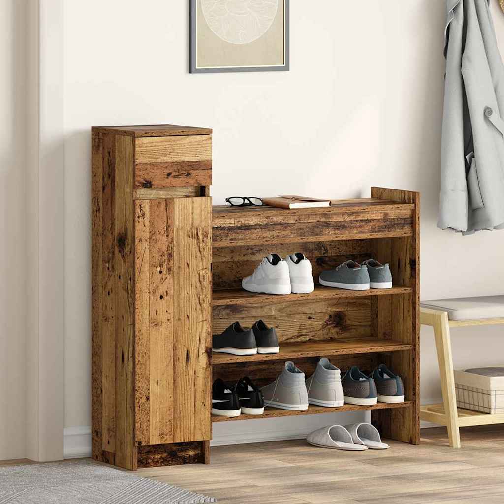 Scarpiera Legno Vecchio 100.5 X 28 X 100 Cm Legno Multistrato