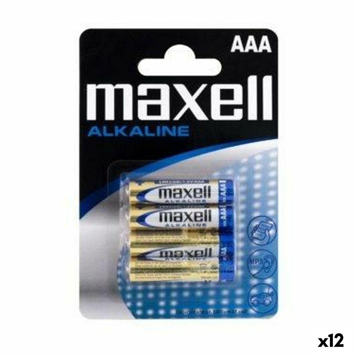 Batterie Alcaline Maxell 723671 Aaa Lr03 1,5 V (12 Unità)