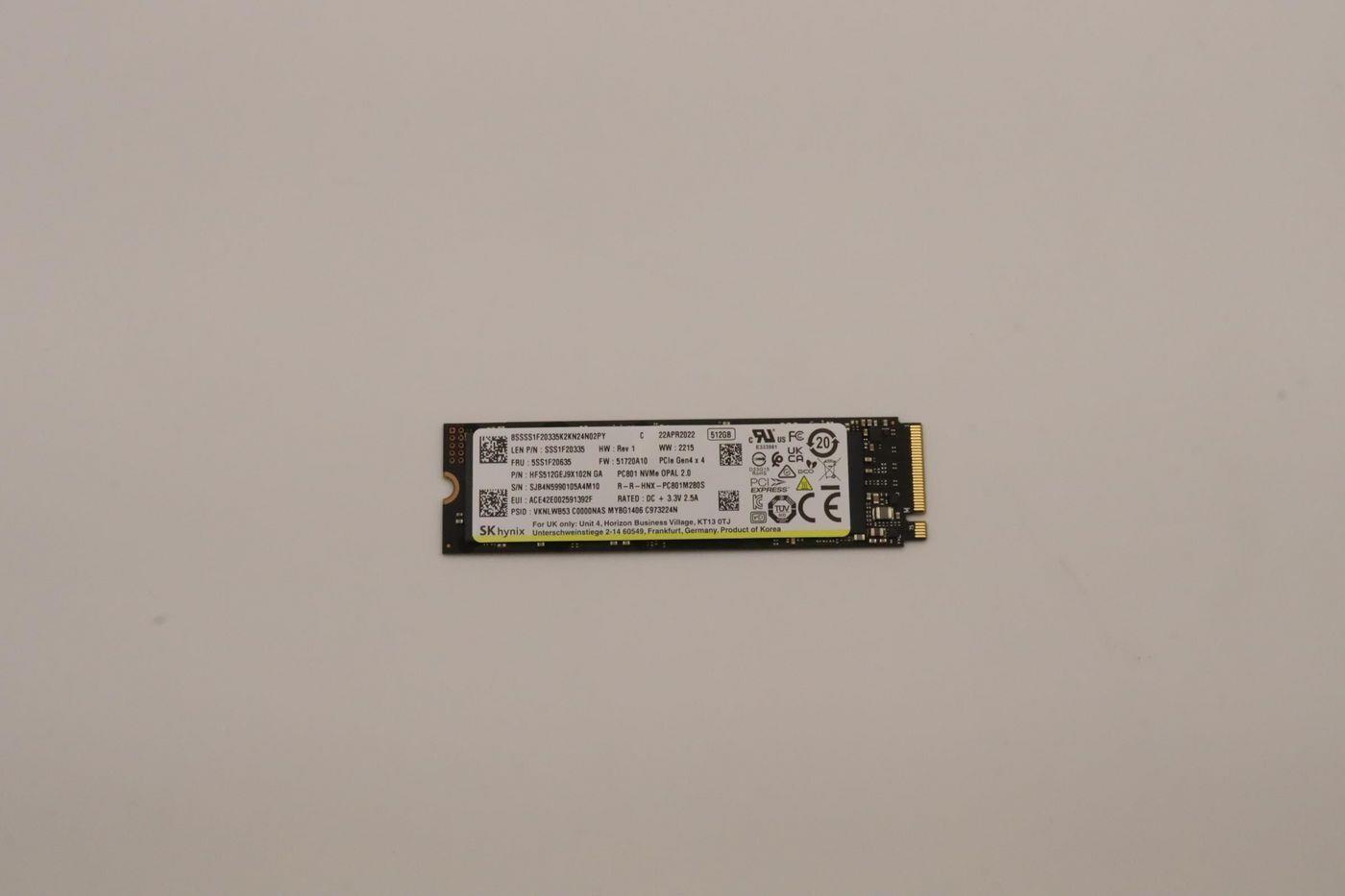 Lenovo Ssd 512gb M.2 2280 Pcie4x4 Skh Op (5ss1f20635)