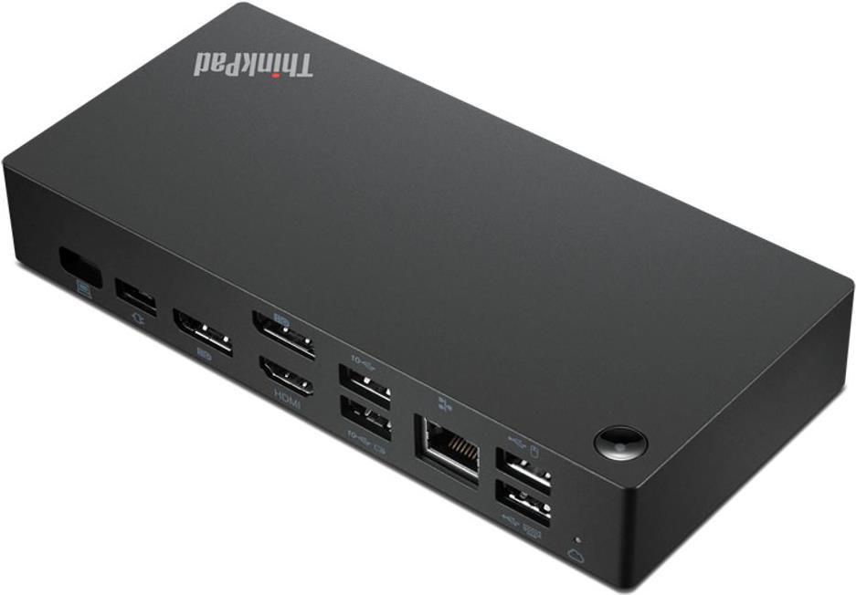 Lenovo Thinkpad Universal UsB-C Smart Dock Kabelgebunden Usb 3.2 Gen 1 (3.1 Gen 1) TypE-A + TypE-C Schwarz (40b20135it)
