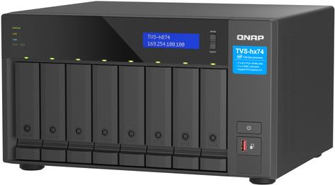 Qnap TvS-H874t - NaS-Server - 8 Schächte - Sata 6gb/s - Raid Jbod, 0, 1, 5, 6, 10, 50, 60 - Ram 32gb - 2,5 Gigabit Ethernet - Iscsi Support (tvS-H874