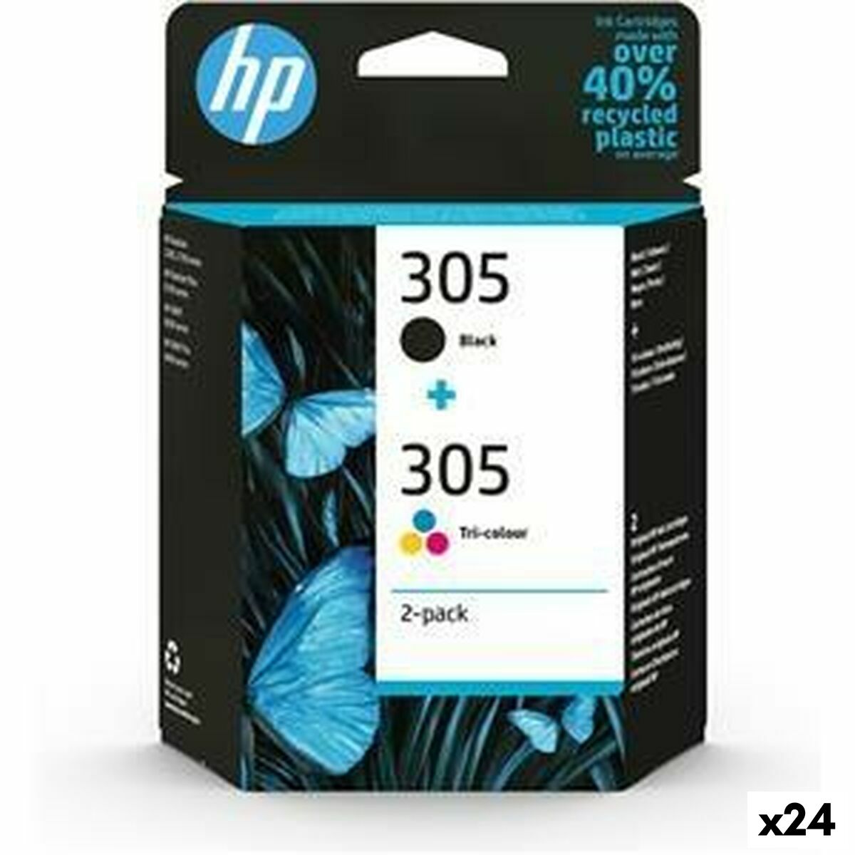 Cartuccia ad Inchiostro Originale HP 305 Giallo (24 Unità)