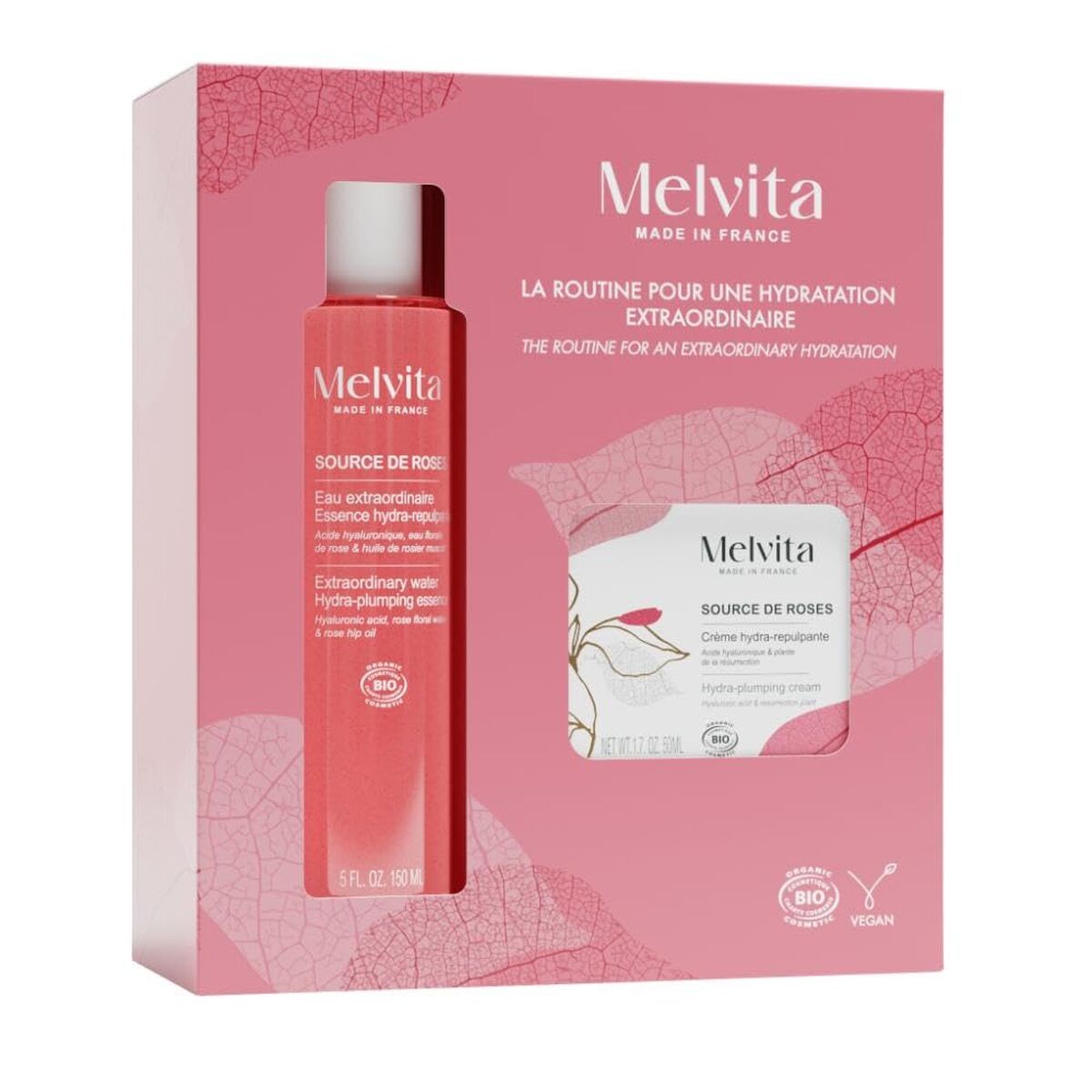 Crema Viso Melvita SOURCE DE ROSES 2 Pezzi