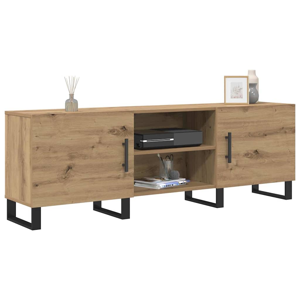 vidaXL Meuble TV Chêne artisanal 150 x 30 x 50 cm Bois d'ingénierie - Image 3