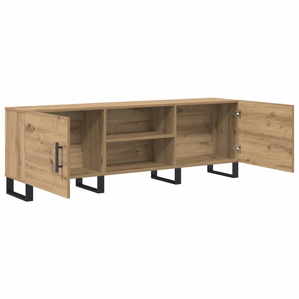 vidaXL Meuble TV Chêne artisanal 150 x 30 x 50 cm Bois d'ingénierie - Image 5