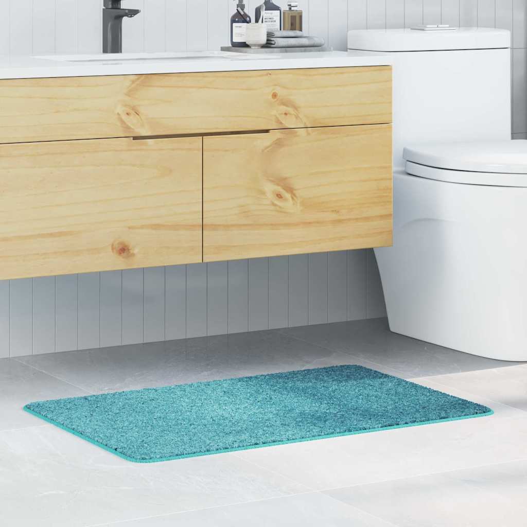vidaXL Tapis de bain antidérapant Turquoise 60 x 90 cm PP