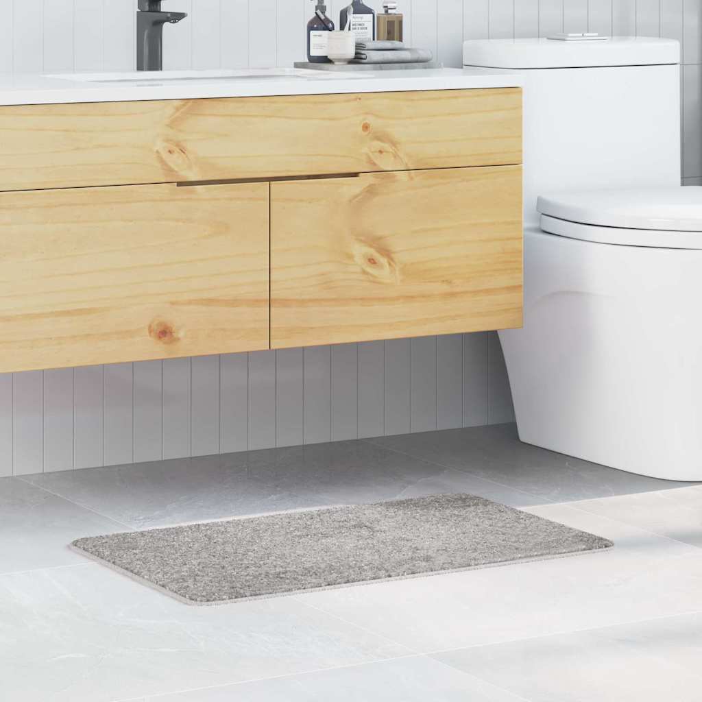 vidaXL Tapis de bain antidérapant Gris 50 x 80 cm PP