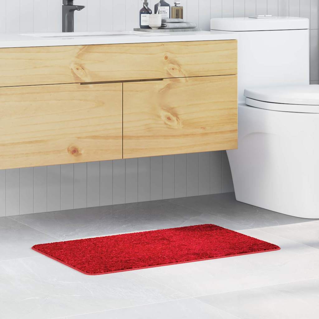 vidaXL Tapis de bain antidérapant Rouge 50 x 80 cm PP