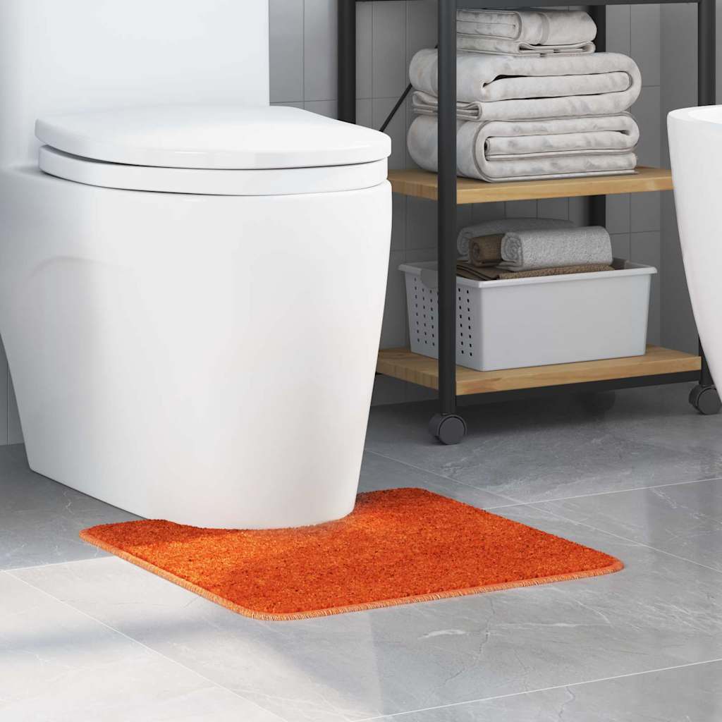 vidaXL Tapis de bain antidérapant avec découpe pour toilette Orange