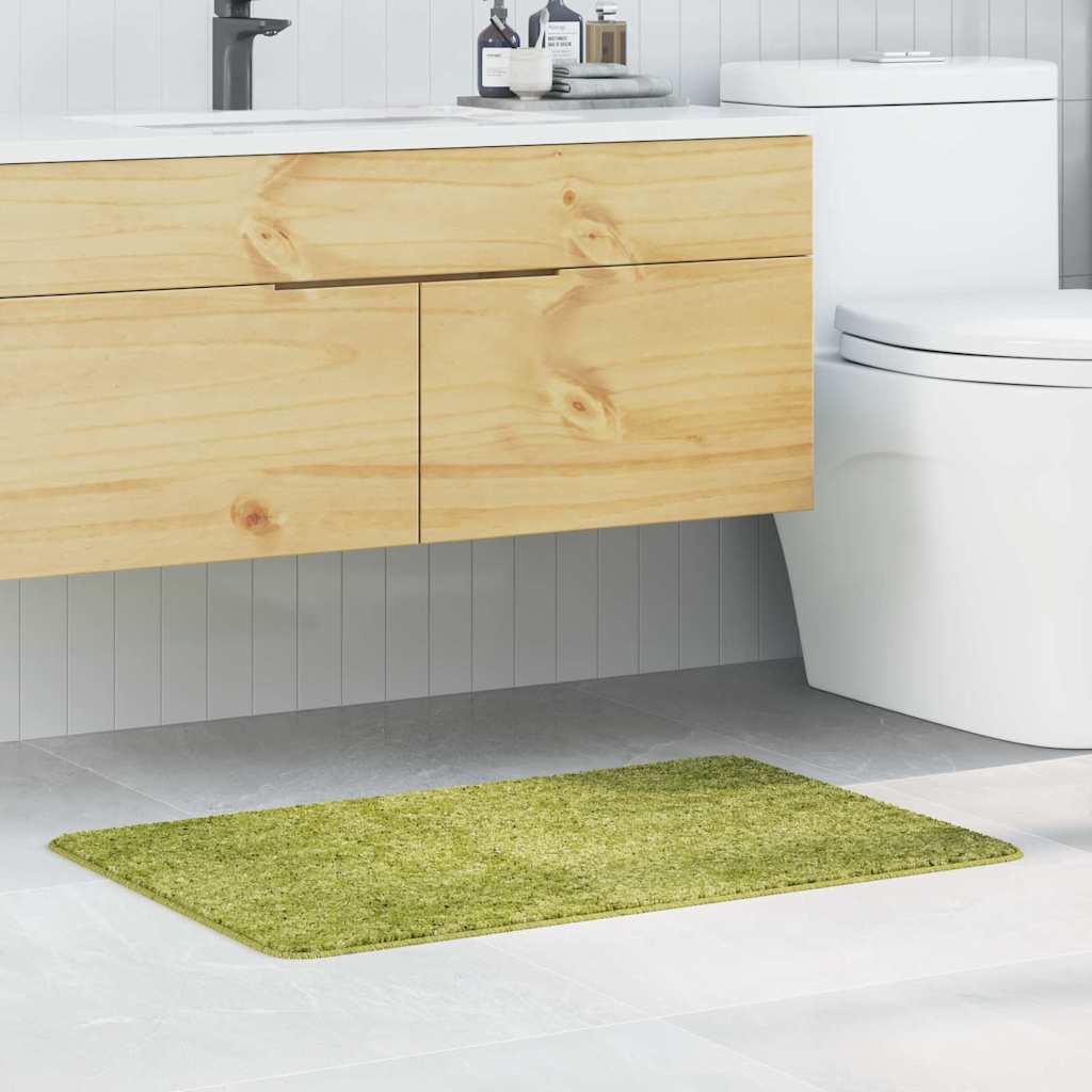vidaXL Tapis de bain antidérapant Vert 60 x 90 cm PP