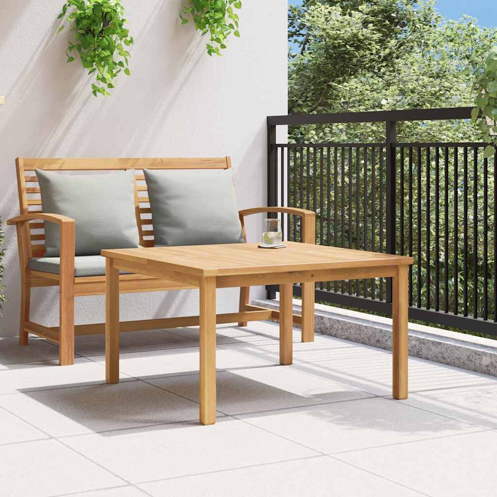 vidaXL Table basse Marron 85 x 85 x 45 cm Bois de teck solide - Image 4