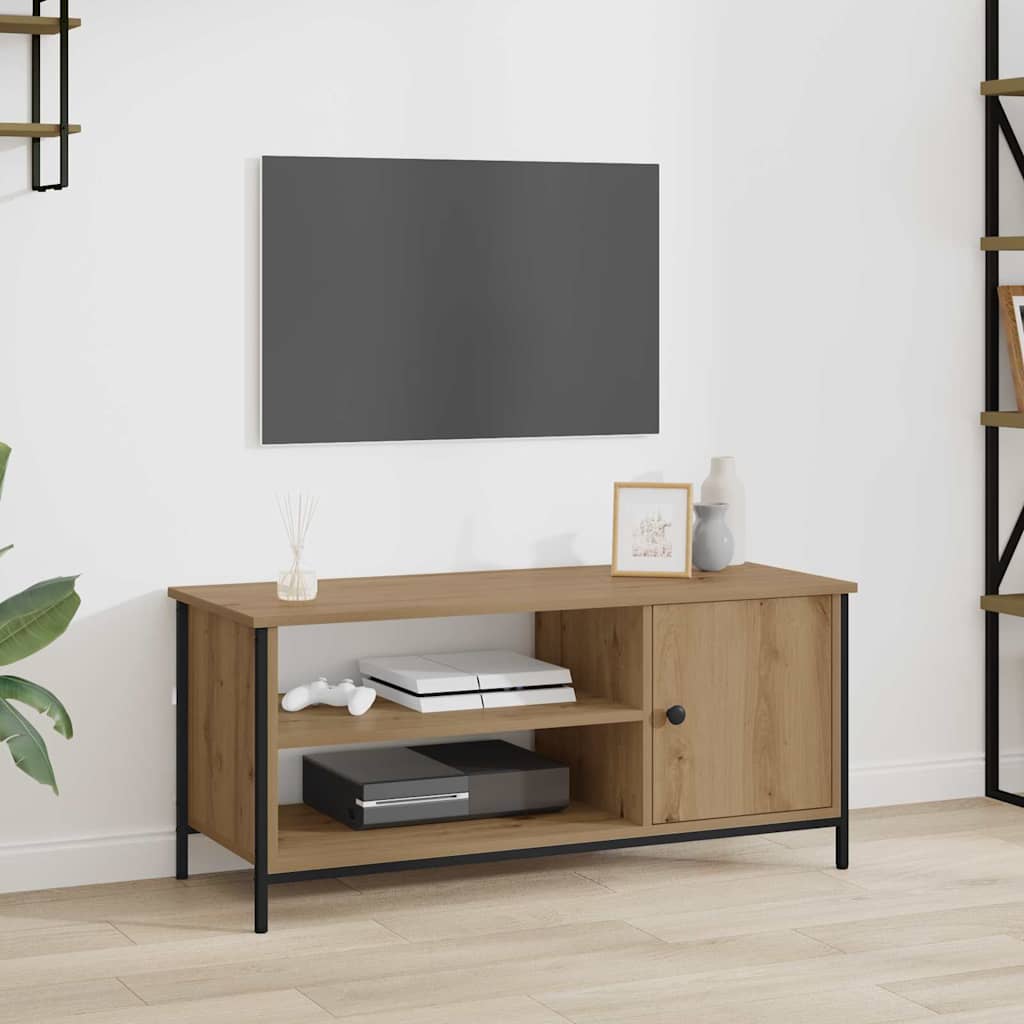 vidaXL Gabinete de TV Roble artesanal 100 x 40 x 45 cm