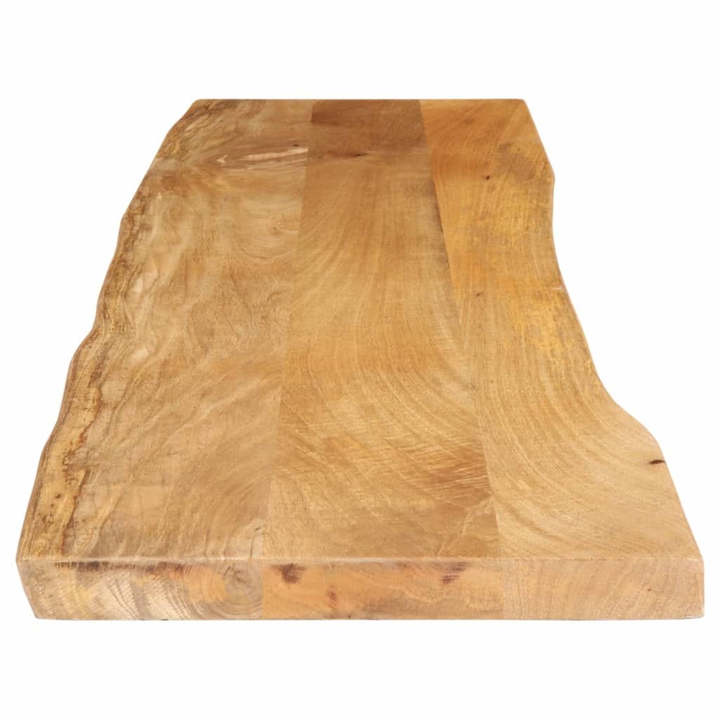 vidaXL Tablero de mesa borde natural madera maciza mango 180x40x3,8 cm - Image 4