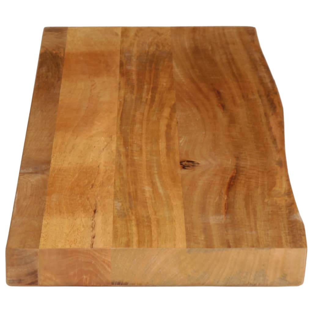 vidaXL Tablero de mesa borde natural madera maciza mango 120x20x3,8 cm - Image 4