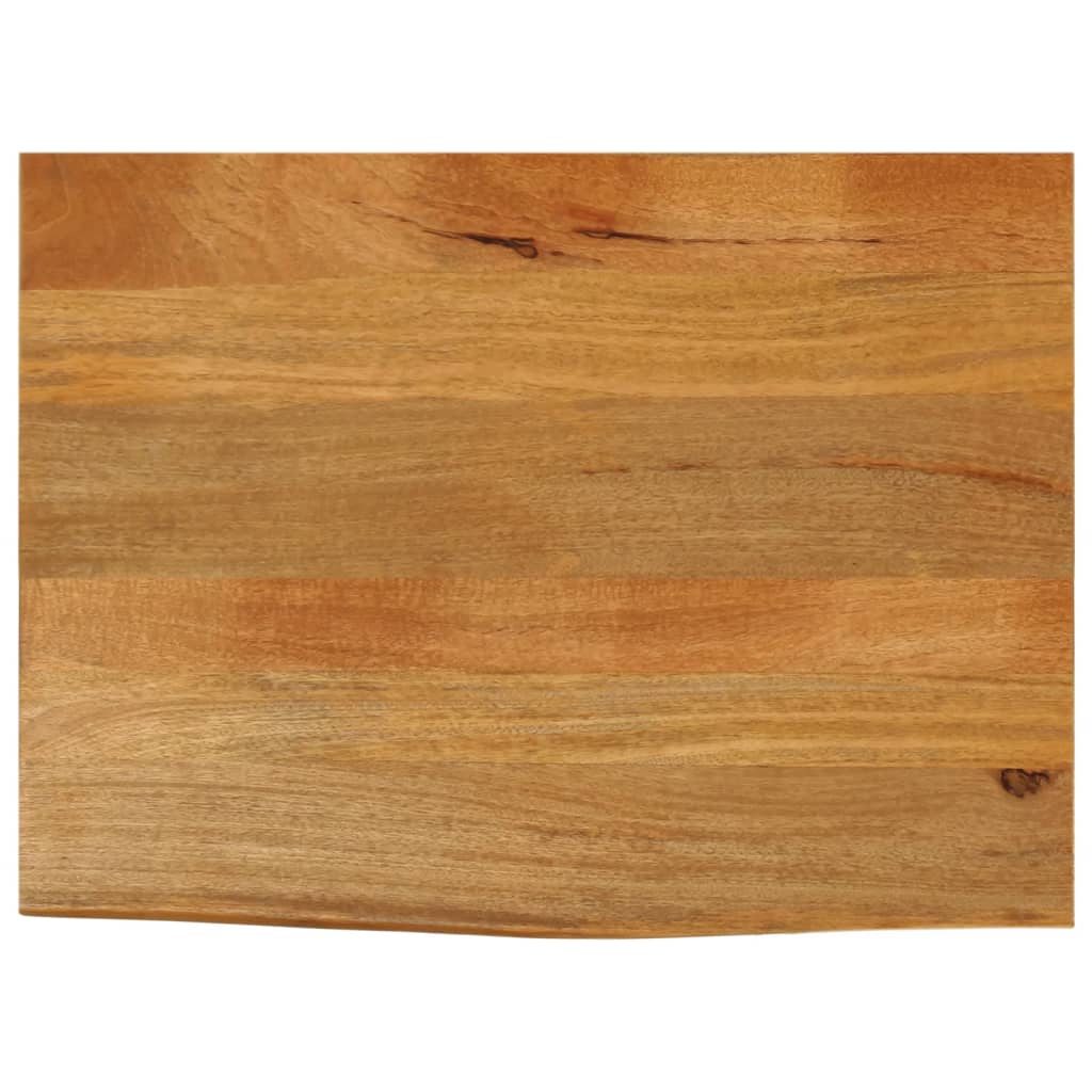 vidaXL Tablero de mesa borde natural madera maciza mango 80x60x3,8 cm