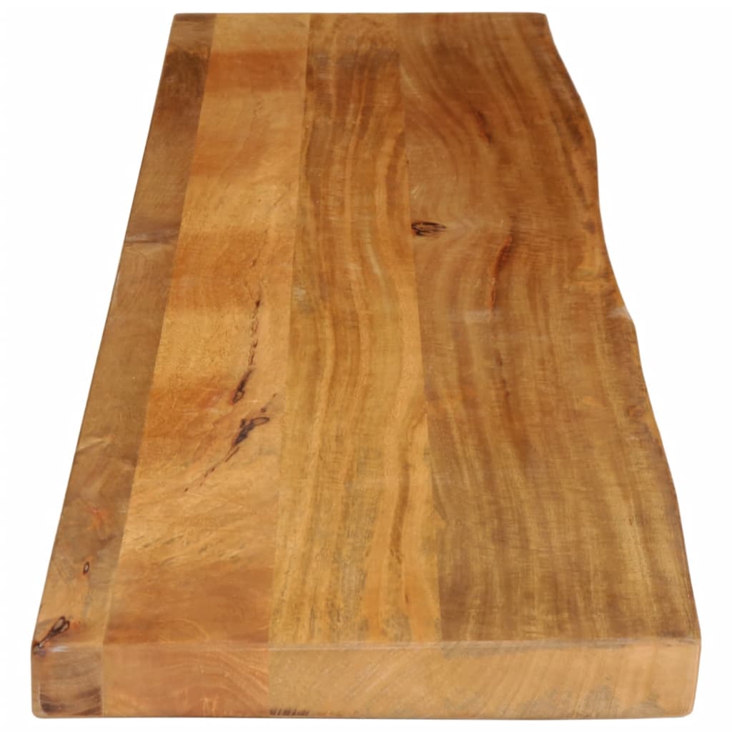 vidaXL Tablero de mesa borde natural madera maciza mango 140x20x3,8 cm - Image 4