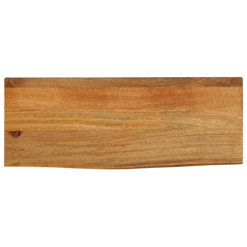 vidaXL Tablero de mesa borde natural madera maciza mango 80x40x3,8 cm