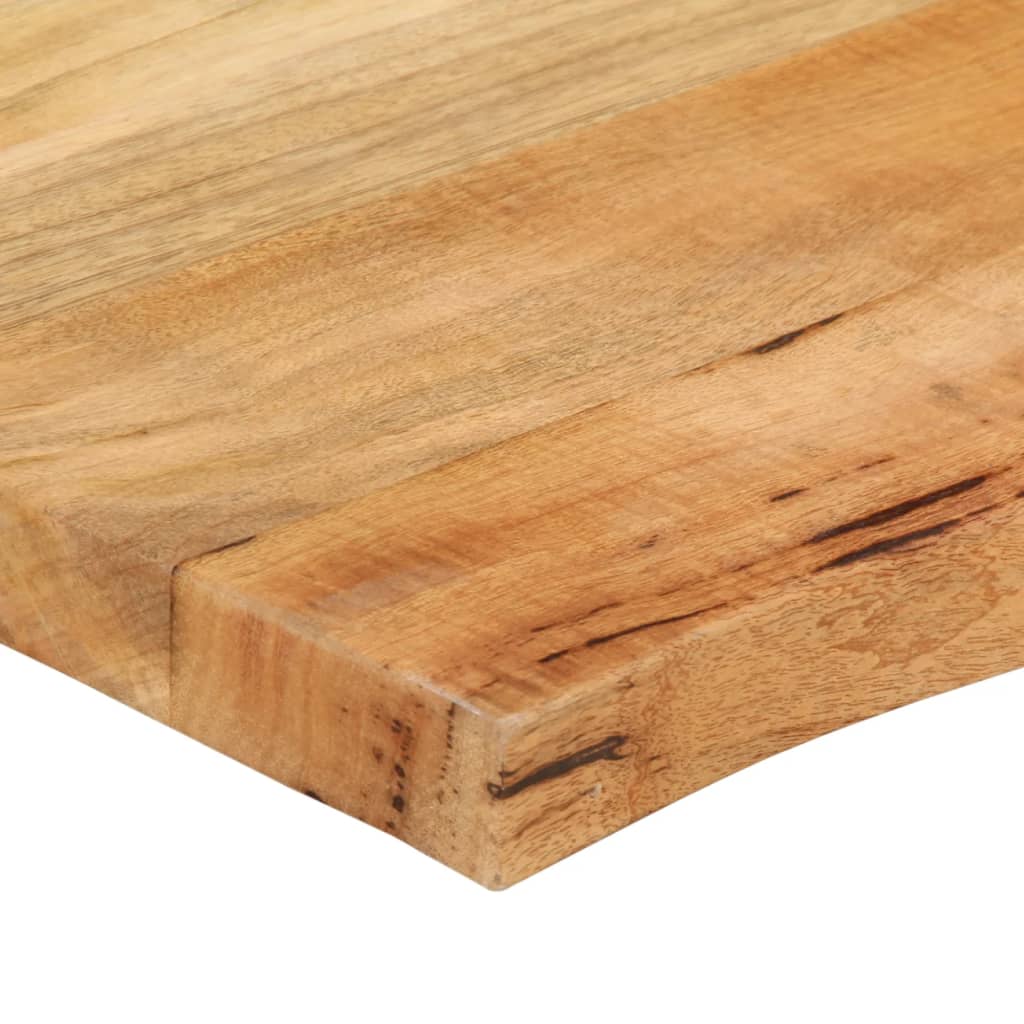 vidaXL Tablero de mesa borde natural madera maciza mango 80x80x3,8 cm - Image 6