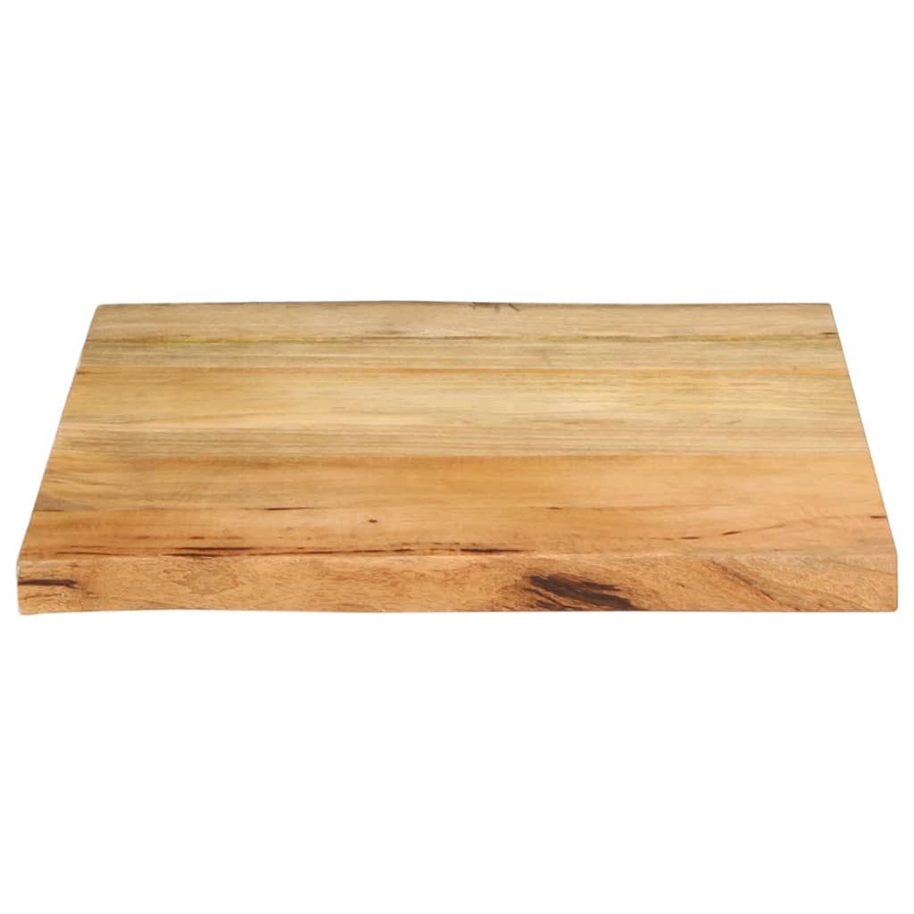 vidaXL Tablero de mesa borde natural madera maciza mango 60x60x3,8 cm - Image 3