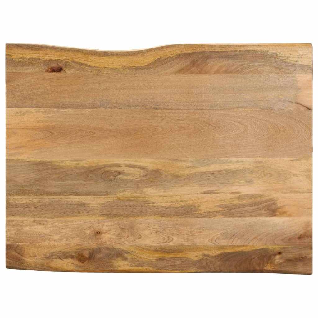vidaXL Tablero de mesa borde natural madera maciza mango 90x80x3,8 cm