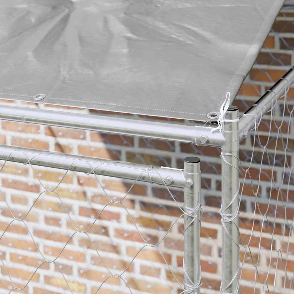 vidaXL Jaula para perro 200 x 200 x 258 cm acero y PE - Image 3