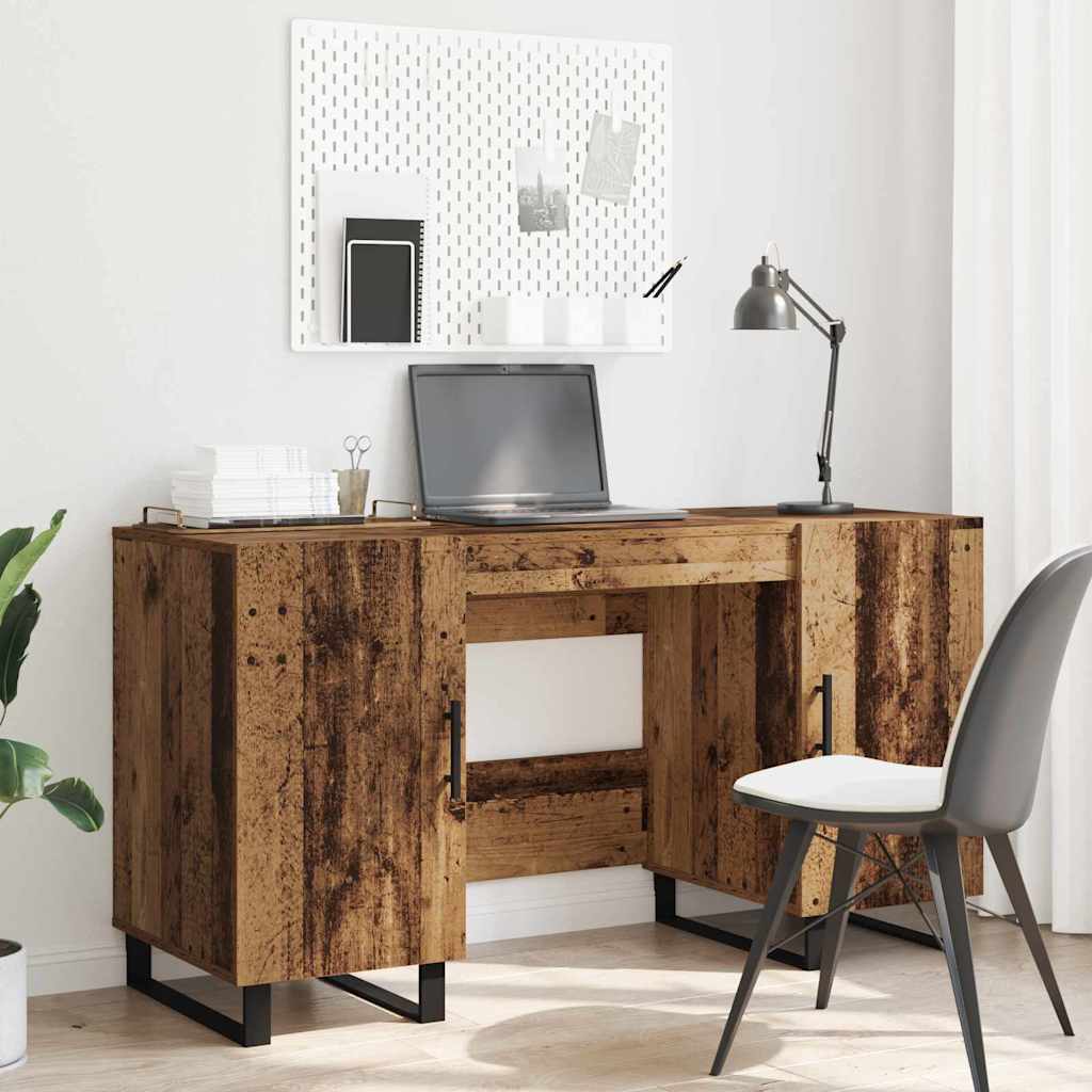 vidaXL Escritorio Madera vieja 140 x 50 x 75 cm Madera contrachapada - Image 4