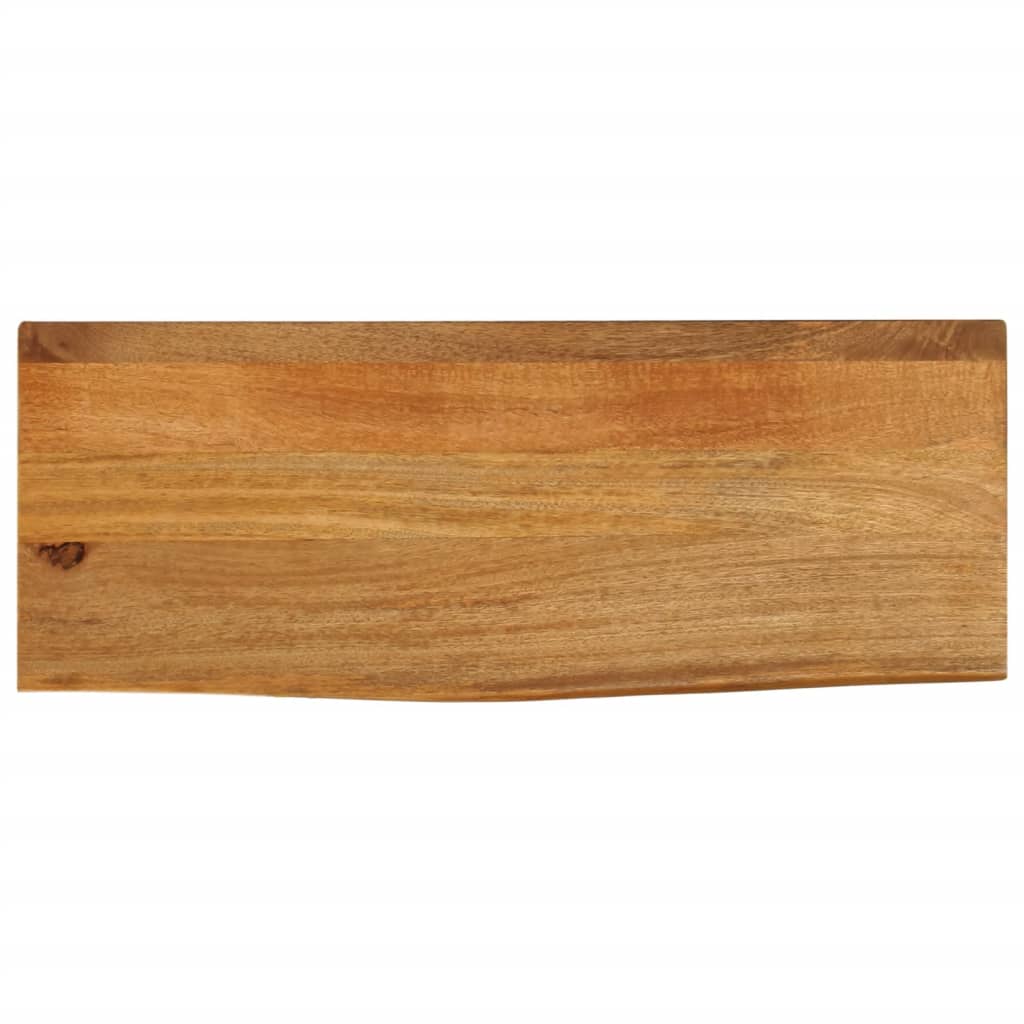 vidaXL Tablero de mesa borde natural madera maciza mango 70x40x3,8 cm