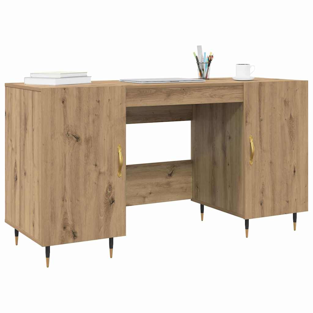 vidaXL Escritorio Roble artisan 140 x 50 x 75 cm Madera contrachapada - Image 3
