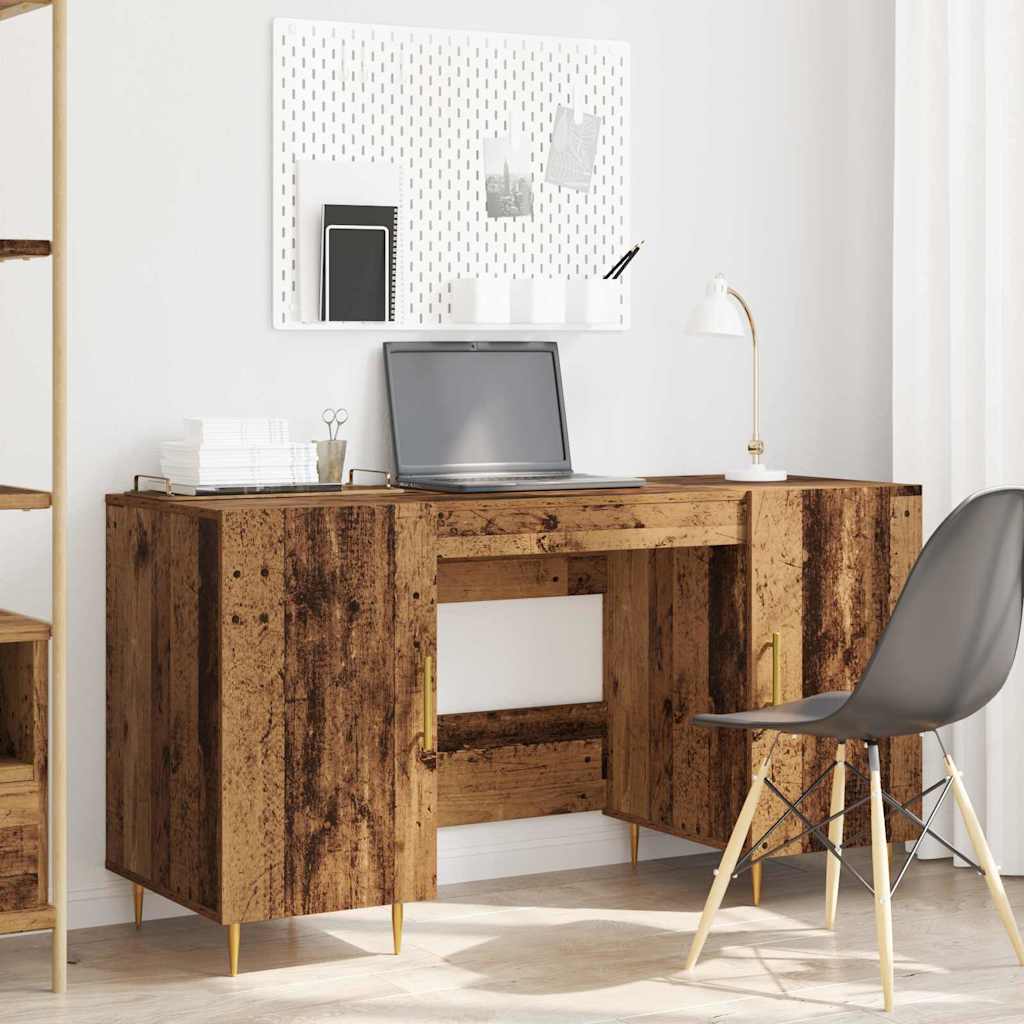 vidaXL Escritorio Madera vieja 140 x 50 x 75 cm Madera contrachapada - Image 4
