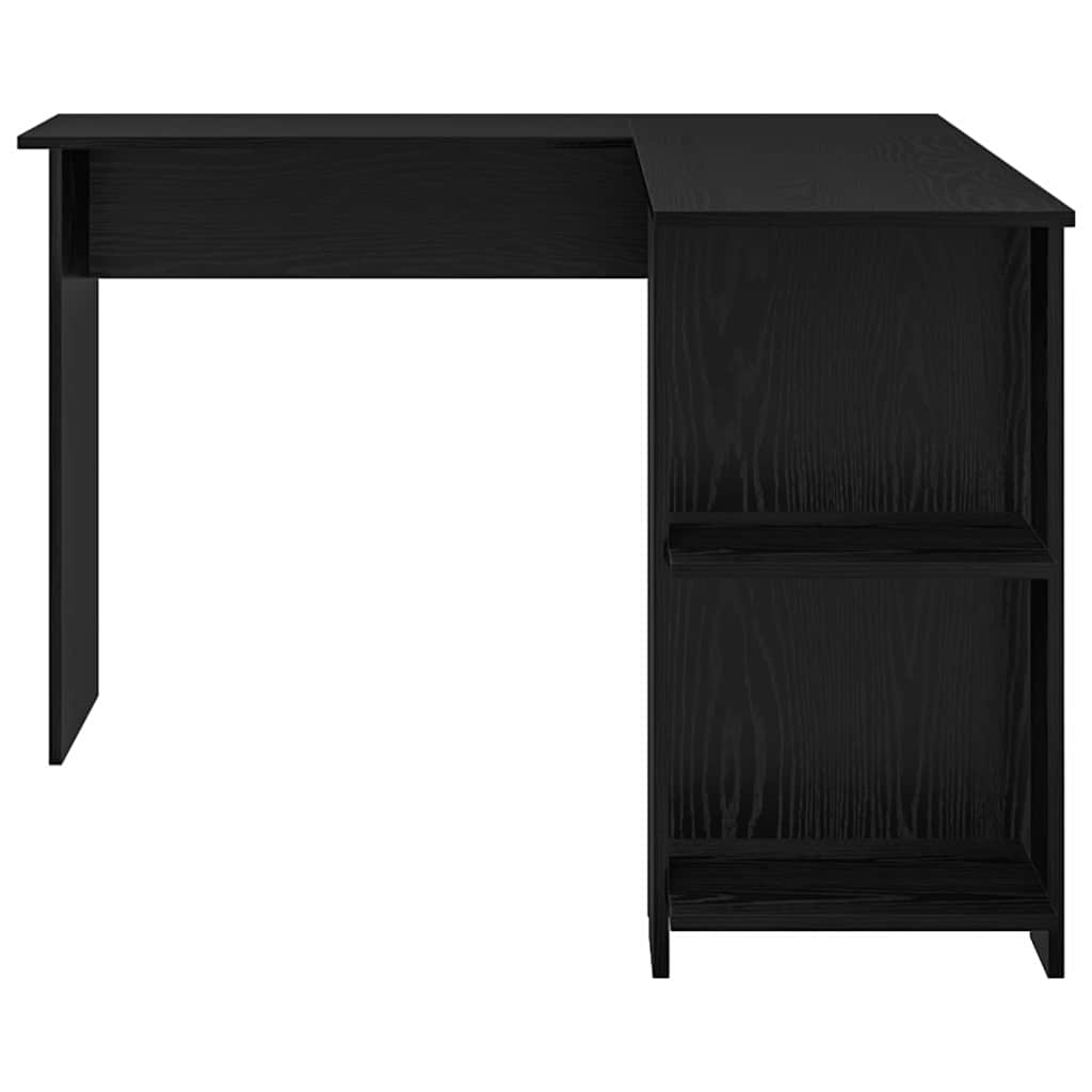 vidaXL Escritorio de Esquina Roble Negro 140 x 113,5 x 75 cm - Image 5
