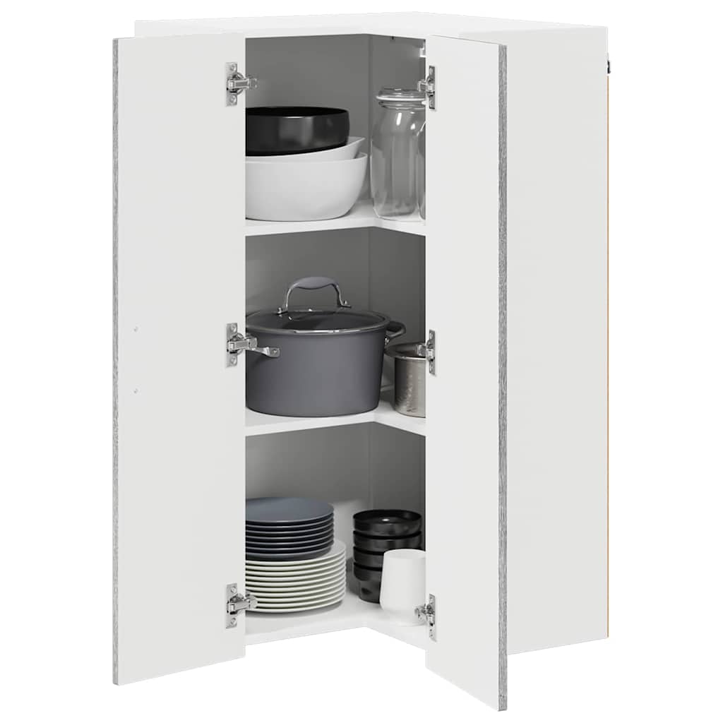 vidaXL Küchenschrank Graues Sonoma 57 x 57 x 100 cm Holzwerkstoff - Image 3