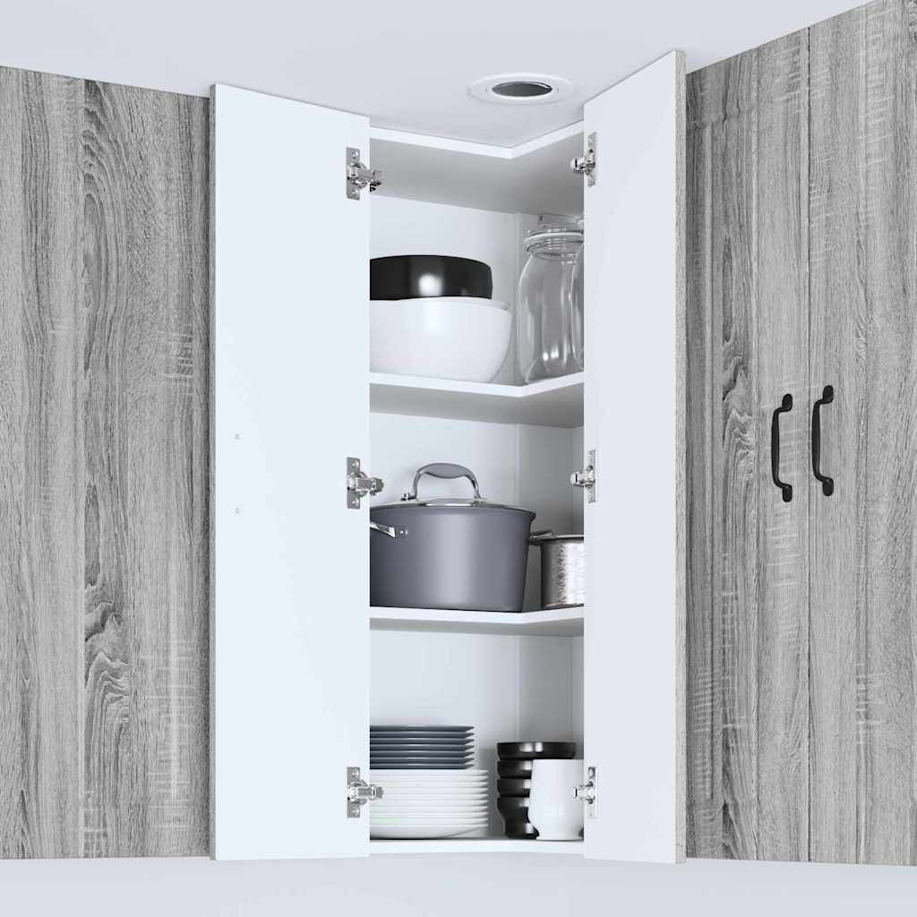 vidaXL Küchenschrank Graues Sonoma 57 x 57 x 100 cm Holzwerkstoff - Image 4