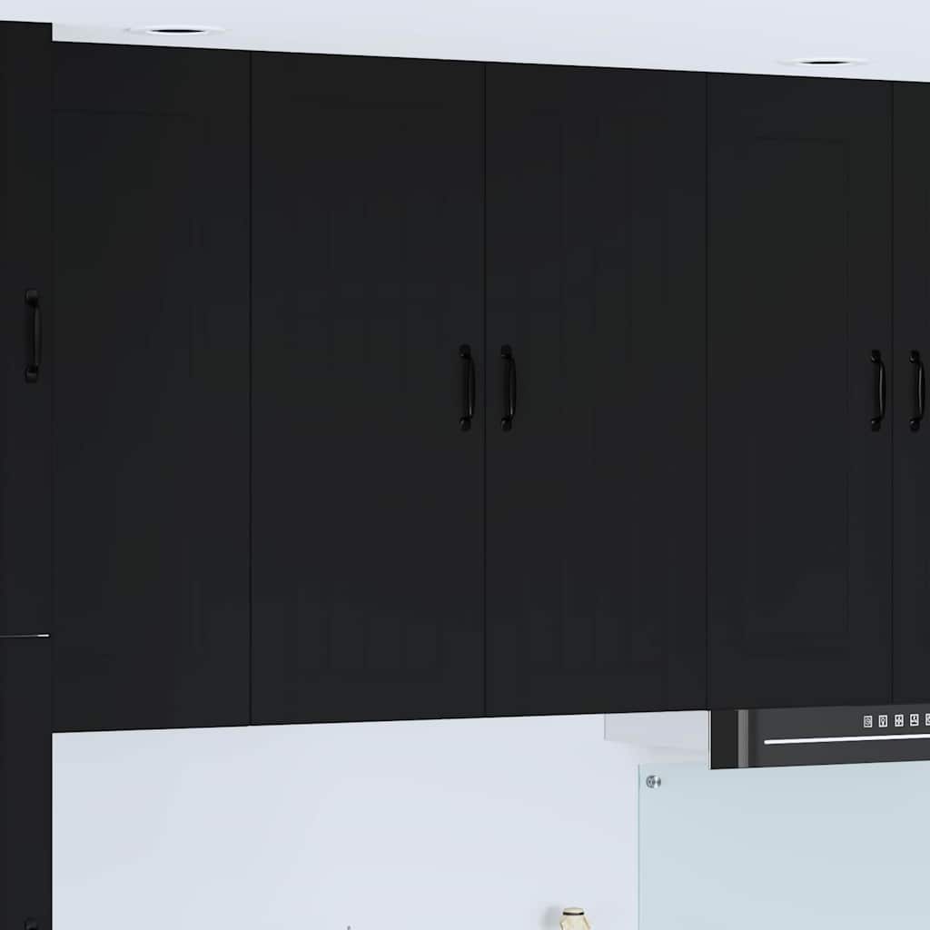 vidaXL Küchenschrank mit Regal Schwarz 80 x 31 x 100 cm Holzwerkstoff