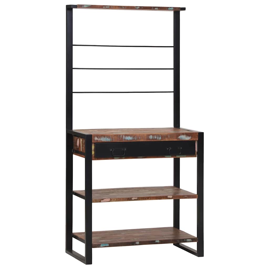 vidaXL Küchenregal Mehrfarbig 80 x 40 x 160 cm Massivholz Altholz - Image 3