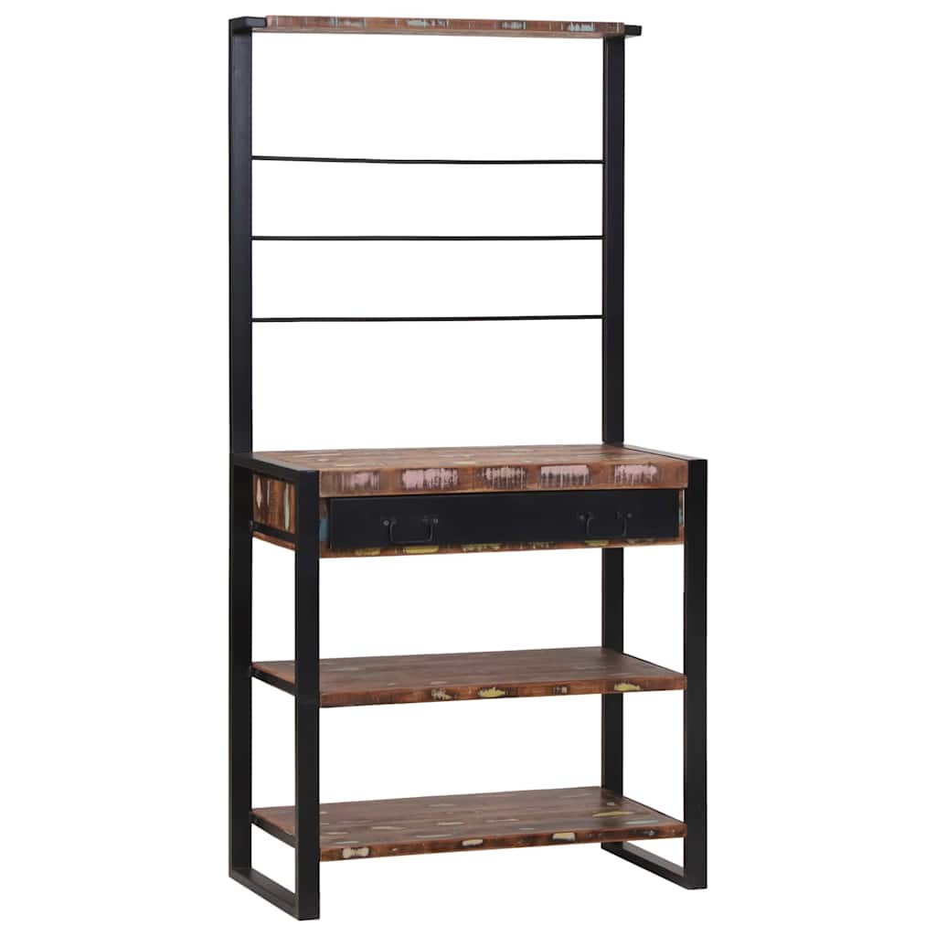 vidaXL Küchenregal Mehrfarbig 80 x 40 x 160 cm Massivholz Altholz